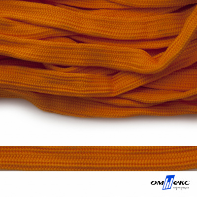 Шнур плетеный (плоский) d-12 мм, (уп.90+/-1м), 100% полиэстер, цв.267 - оранжевый - купить в Грозном. Цена: 8.62 руб.
