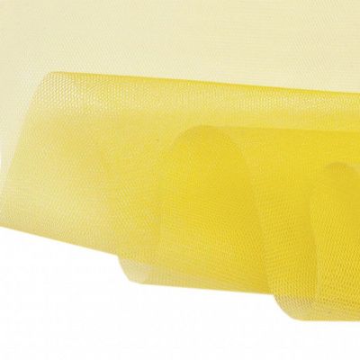 Фатин жесткий 16-68, 22 гр/м2, шир.180см, цвет жёлтый - купить в Грозном. Цена 89.29 руб.