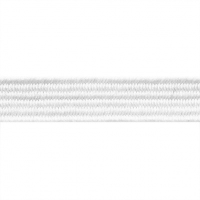 Резиновые нити с текстильным покрытием, шир. 6 мм ( упак.55 м/уп), цв.-белый - купить в Грозном. Цена: 210.75 руб.