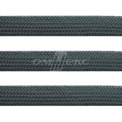 Шнур плетеный (плоский) d-12 мм, (уп.90+/-1м), 100% полиэстер, цв.272 - серый - купить в Грозном. Цена: 8.62 руб.