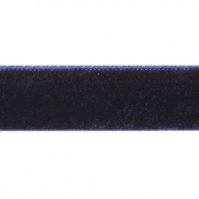 Лента бархатная нейлон, шир.12 мм, (упак. 45,7м), цв.180-т.синий - купить в Грозном. Цена: 411.60 руб.