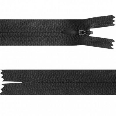 Молния потайная Т3, 60 см, хлопок, цвет чёрный - купить в Грозном. Цена: 10.13 руб.
