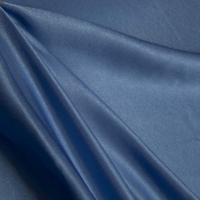 Поли креп-сатин 16-4132, 125 (+/-5) гр/м2, шир.150см, цвет голубой - купить в Грозном. Цена 155.57 руб.