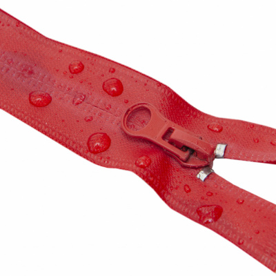 Молния водонепроницаемая PVC Т-7, 60 см, разъемная, цвет (820) красный - купить в Грозном. Цена: 49.39 руб.
