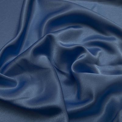 Поли креп-сатин 16-4132, 125 (+/-5) гр/м2, шир.150см, цвет голубой - купить в Грозном. Цена 155.57 руб.