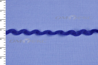 Тесьма плетеная "Вьюнчик"/синий - купить в Грозном. Цена: 40.72 руб.