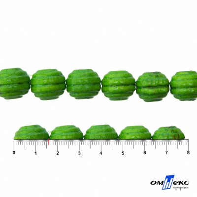 0309-Бусины деревянные "ОмТекс", 16 мм, упак.50+/-3шт, цв.019-зеленый - купить в Грозном. Цена: 62.22 руб.