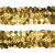 Тесьма с пайетками D16, шир. 30 мм/уп. 25+/-1 м, цвет золото - купить в Грозном. Цена: 1 087.39 руб.