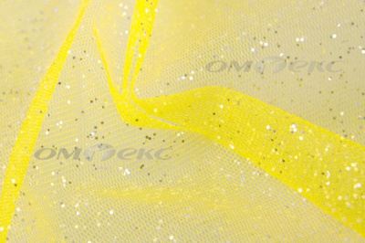 Сетка Глиттер, 40 гр/м2, шир.160см, цвет жёлтый - купить в Грозном. Цена 163.01 руб.