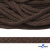 Шнур плетеный d-6 мм, 70% хлопок 30% полиэстер, уп.90+/-1 м, цв.1073-т.коричневый - купить в Грозном. Цена: 594 руб.