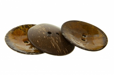 Деревянные украшения для рукоделия пуговицы "Кокос" #4 - купить в Грозном. Цена: 66.23 руб.