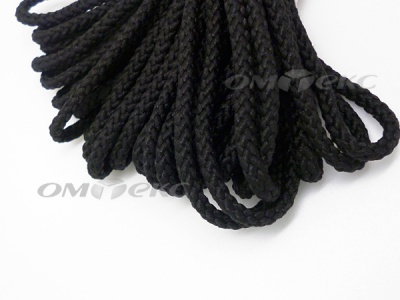 Шнур В-035 4 мм круп.плетение 100 м черный - купить в Грозном. Цена: 156.40 руб.