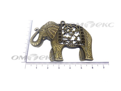Декоративный элемент для творчества из металла "Слон"  - купить в Грозном. Цена: 26.93 руб.