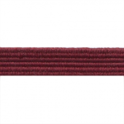 Резиновые нити с текстильным покрытием, шир. 6 мм ( упак.30 м/уп), цв.- 88-бордо - купить в Грозном. Цена: 155.22 руб.
