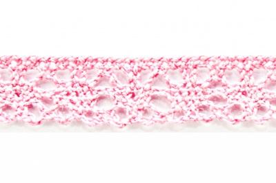 Тесьма кружевная 0621-1607, шир. 15 мм/уп. 20+/-1 м, цвет 096-розовый - купить в Грозном. Цена: 302.42 руб.