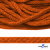 Шнур плетеный d-6 мм, 70% хлопок 30% полиэстер, уп.90+/-1 м, цв.1066-апельсин - купить в Грозном. Цена: 588 руб.