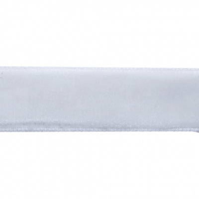 Лента бархатная нейлон, шир.12 мм, (упак. 45,7м), цв.01-белый - купить в Грозном. Цена: 457.61 руб.