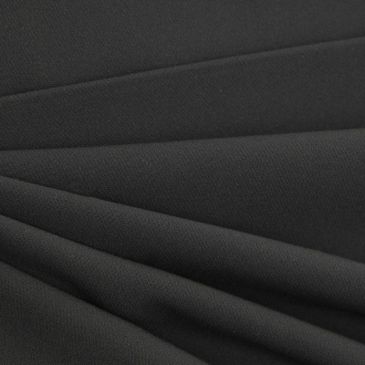 Костюмная ткань "Элис", 220 гр/м2, шир.150 см, цвет чёрный - купить в Грозном. Цена 308 руб.