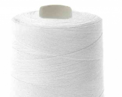 Швейные нитки (армированные) 28S/2, нам. 2 500 м, цвет белый - купить в Грозном. Цена: 148.95 руб.