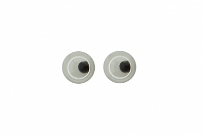 Глазки для игрушек, круглые, с бегающими зрачками, 3 мм/упак.100+/-5 шт, цв. -черно-белые - купить в Грозном. Цена: 25.40 руб.