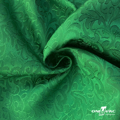 Ткань жаккард королевский, 100% полиэстр 180 г/м 2, шир.150 см, цв-зеленый - купить в Грозном. Цена 293.39 руб.