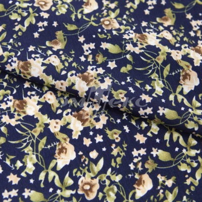 Плательная ткань "Фламенко" 1.1, 80 гр/м2, шир.150 см, принт растительный - купить в Грозном. Цена 243.96 руб.