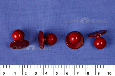 Пуговица поварская "Пукля", 10 мм, цвет красный - купить в Грозном. Цена: 2.28 руб.