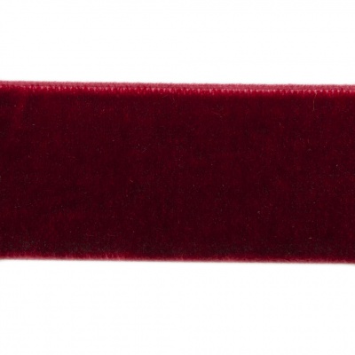 Лента бархатная нейлон, шир.25 мм, (упак. 45,7м), цв.240-бордо - купить в Грозном. Цена: 800.84 руб.