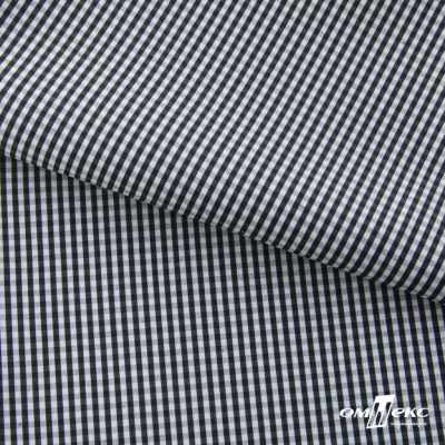 Ткань сорочечная Клетка Виши, 115 г/м2, 58% пэ,42% хл, шир.150 см, цв.6-черный, (арт.111) - купить в Грозном. Цена 306.69 руб.