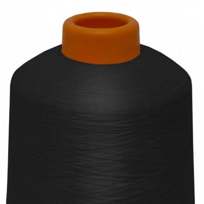 Нитки текстурированные некручёные, намот. 15 000 м, цвет чёрный - купить в Грозном. Цена: 204.10 руб.