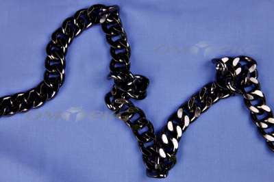 Цепь металл декоративная №9 (13,5*16,5) черная (10+/-1 м)  - купить в Грозном. Цена: 808.92 руб.