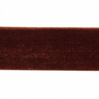 Лента бархатная нейлон, шир.25 мм, (упак. 45,7м), цв.120-шоколад - купить в Грозном. Цена: 981.09 руб.