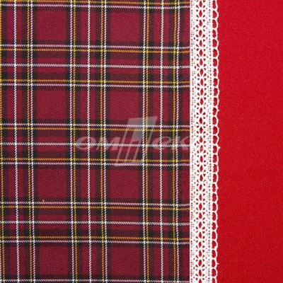 Ткань костюмная клетка 24379 2012, 230 гр/м2, шир.150см, цвет бордовый/бел/жел - купить в Грозном. Цена 539.74 руб.