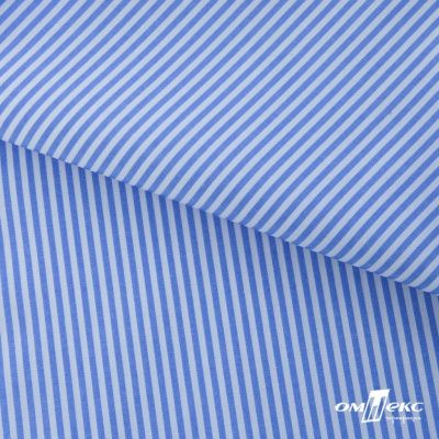 Ткань сорочечная Полоска Кенди, 115 г/м2, 58% пэ,42% хл, шир.150 см, цв.2-голубой, (арт.110) - купить в Грозном. Цена 306.69 руб.