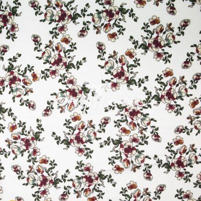 Плательная ткань "Фламенко" 23.1, 80 гр/м2, шир.150 см, принт растительный - купить в Грозном. Цена 264.56 руб.