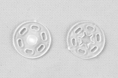 Кнопки пришивные пластиковые 15 мм, блистер 24шт, цв.-прозрачные - купить в Грозном. Цена: 68.79 руб.