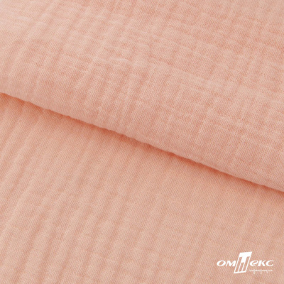 Ткань Муслин, 100% хлопок, 125 гр/м2, шир. 140 см #201 цв.(18)-розовый персик - купить в Грозном. Цена 464.97 руб.