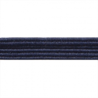 Резиновые нити с текстильным покрытием, шир. 6 мм ( упак.30 м/уп), цв.- 117-т.синий - купить в Грозном. Цена: 152.05 руб.