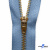 Молнии джинсовые металл т-5, 18 см латунь (YG), цв.-деним (231) - купить в Грозном. Цена: 22.80 руб.