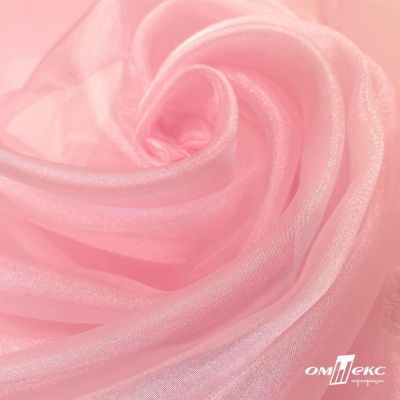 Ткань органза, 100% полиэстр, 28г/м2, шир. 150 см, цв. #47 розовая пудра - купить в Грозном. Цена 86.24 руб.