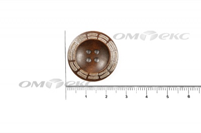 Пуговица деревянная круглая №53 (25мм) - купить в Грозном. Цена: 3.68 руб.