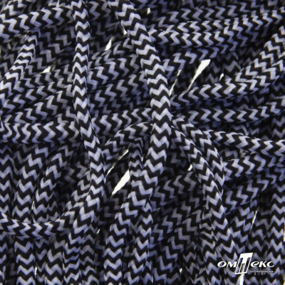 Шнурки #107-16, круглые 130 см, двухцветные цв.серый/чёрный - купить в Грозном. Цена: 31.89 руб.