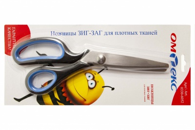 Ножницы арт.0330-6052 "ЗИГ-ЗАГ" 5 мм, для плотных тканей , 9"/ 229 мм - купить в Грозном. Цена: 740.56 руб.