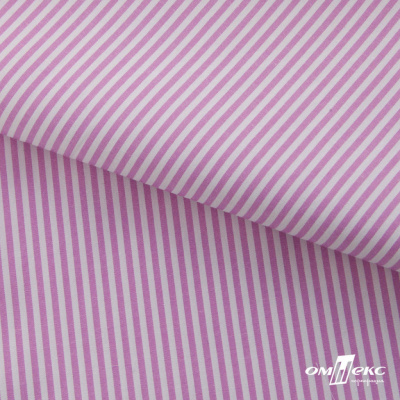 Ткань сорочечная Полоска Кенди, 115 г/м2, 58% пэ,42% хл, шир.150 см, цв.1-розовый, (арт.110) - купить в Грозном. Цена 306.69 руб.