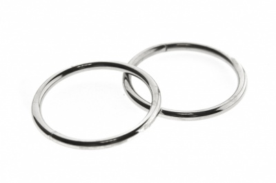 Кольцо металлическое №40 мм, цв.-никель - купить в Грозном. Цена: 4.45 руб.