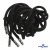 Шнурки #107-05, круглые 130 см, декор.наконечник, цв.чёрный - купить в Грозном. Цена: 22.56 руб.