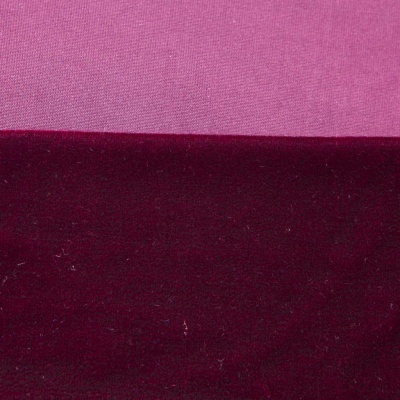 Бархат стрейч №2, 240 гр/м2, шир.160 см, (2,6 м/кг), цвет бордо - купить в Грозном. Цена 740.88 руб.