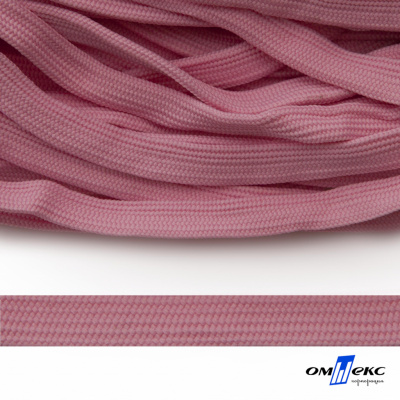 Шнур плетеный (плоский) d-12 мм, (уп.90+/-1м), 100% полиэстер, цв.256 - розовый - купить в Грозном. Цена: 8.62 руб.
