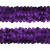 Тесьма с пайетками 12, шир. 30 мм/уп. 25+/-1 м, цвет фиолет - купить в Грозном. Цена: 1 098.48 руб.