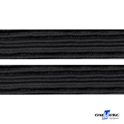Резиновые нити с текстильным покрытием, шир. 6 мм (55 м/уп), цв.-черный - купить в Грозном. Цена: 212.90 руб.